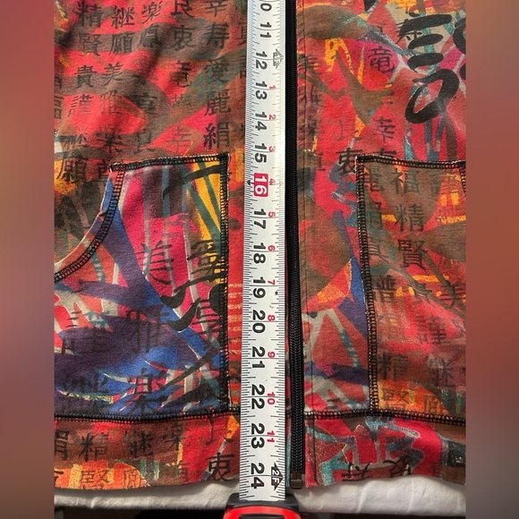 Chico’s Multicolor Oriental Artsy Graphics Cotton Zip Hoodie Women’s M - Picture 10 of 12